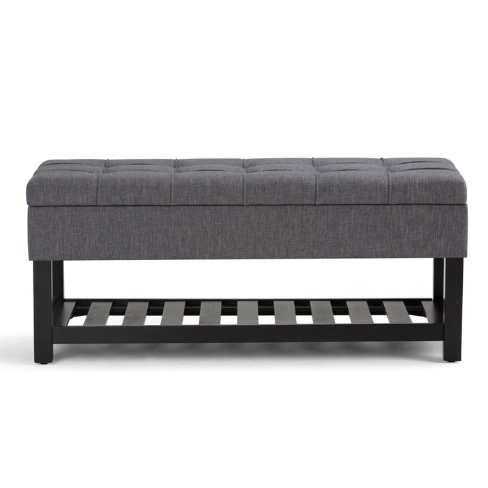 Saxon - Upholstered Transitional Storage Ottoman Bench