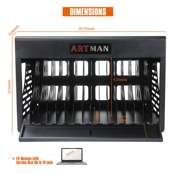 16 Bay Charging Cabinet For Laptop book, Locking Charging Station