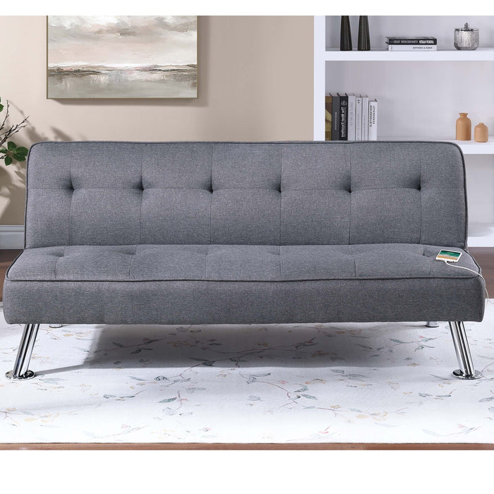 Tufted Sofa With USB Port For Living Room
