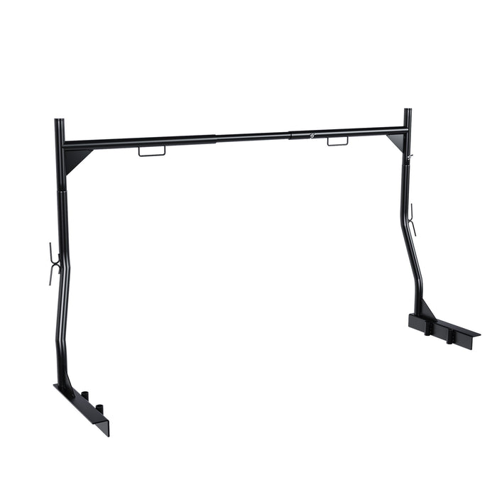 Heavy Duty Universal Truck Bed Ladder Rack, No-Drill Installation, Adjustable - Black