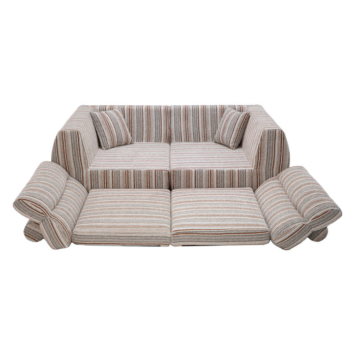 3 Seater, Couch With Throw Pillows For Living Room