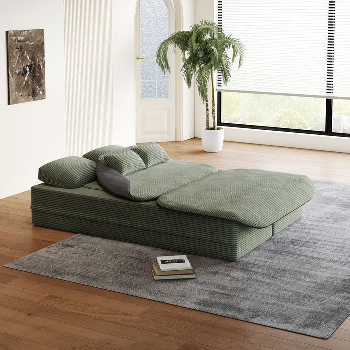 2 In 1 Foldable Sofa Bed With Multi Functional Blanket
