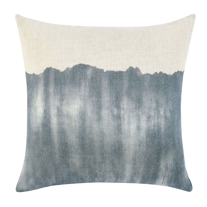 Cora - TL Pillow - Natural / Denim Blue