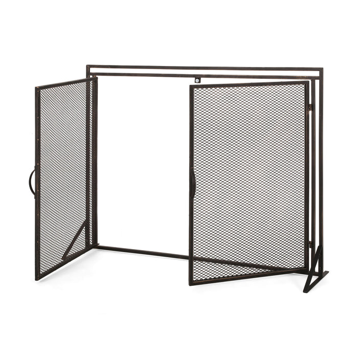 Samantha - Iron Fireplace Screen 2 Door Design