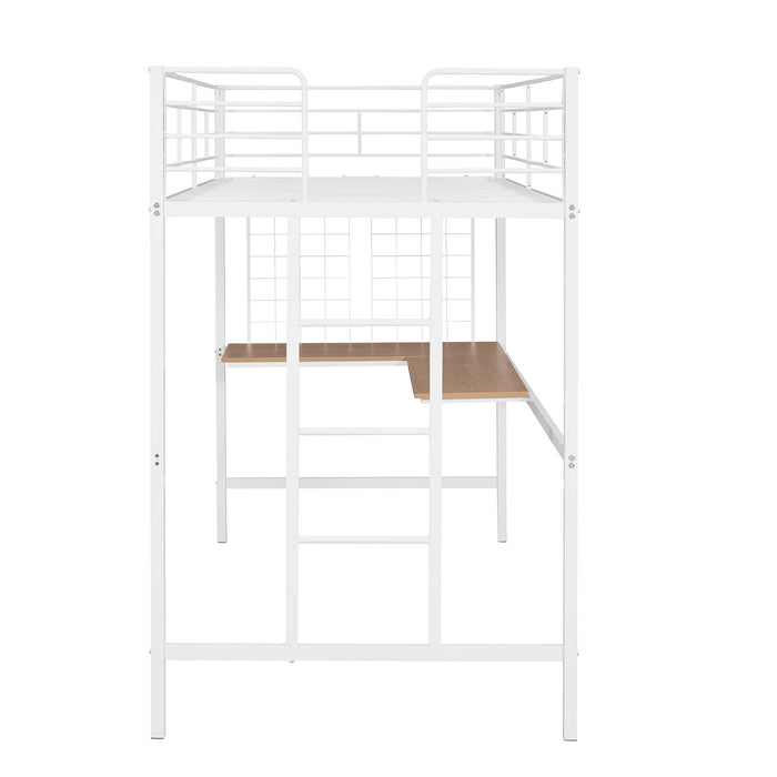 Bed With Desk And Grid