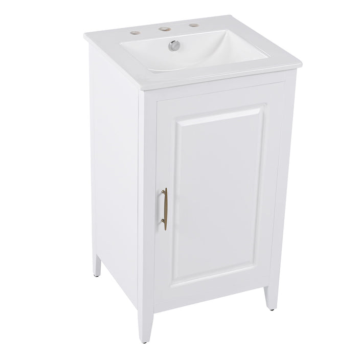Modern Bathroom Vanity With Sink, Functional Drawer, Soft- Closing Door