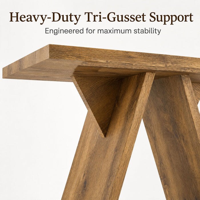 Console Table With V - Shaped Base