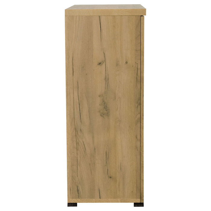 Door Accent Cabinet With Screens - Brown