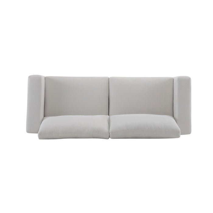 Modern Square Arm Sofa With Soft Fabric Upholstery, Deep Cushions