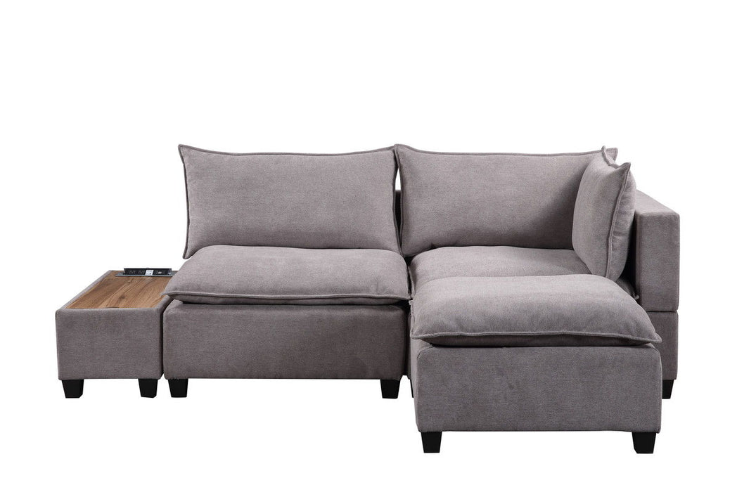 Madison - Fabric Reversible Sectional Sofa Ottoman
