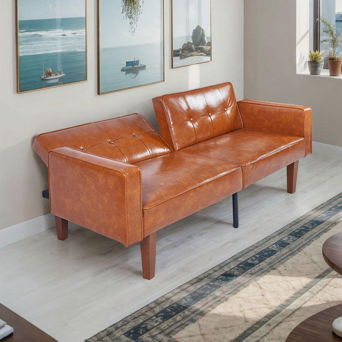 3 Position Split Back Futon Sofa Bed For Living Room