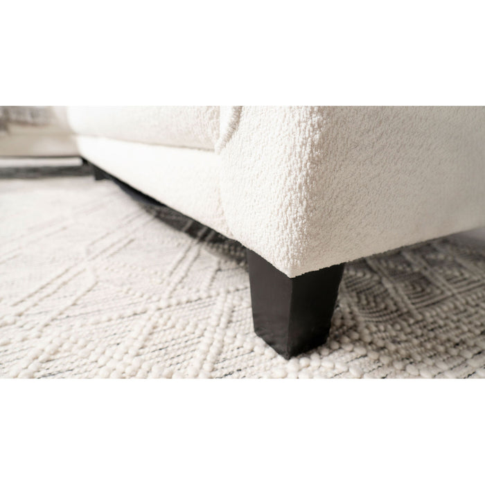 Granholm - Upholstered Curved Arm Sectional Sofa - White