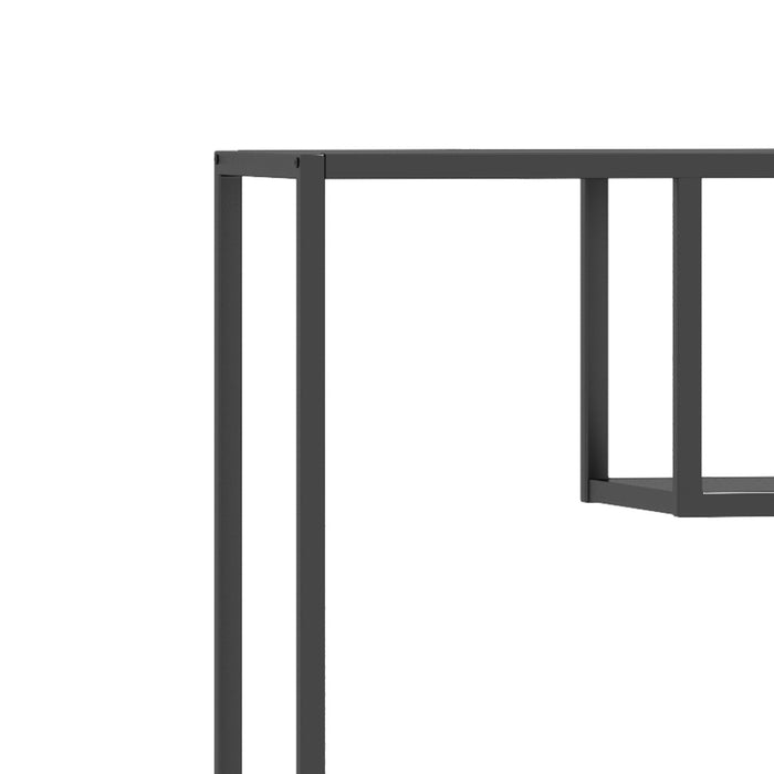 Modern Cube Storage Shelf With 4 Compartments & Metal Legs, Freestanding Organizer For Living Room, Bedroom, Home Office - Brushed Nickel