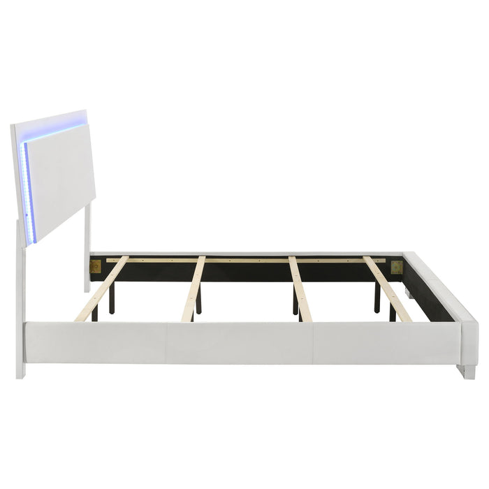 Strick & Bolton - High Gloss Panel Bed With LED Lights