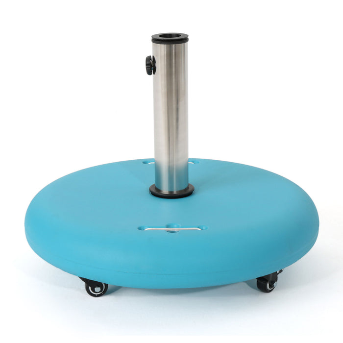 Wheelie - Round Umbrella Base With Stainless Steel Holder