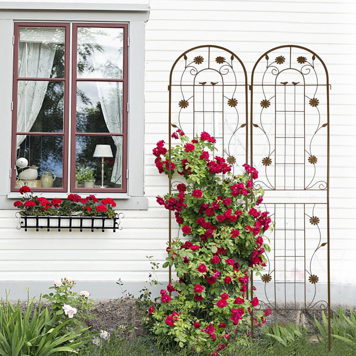 Metal Garden Trellis Rustproof Trellis For Climbing Plant Outdoor Flower Support