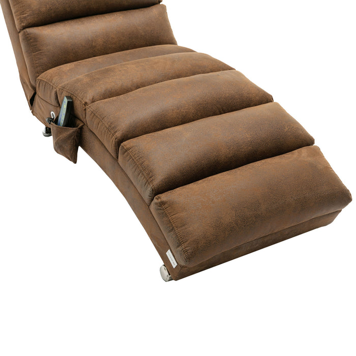 Massage Chaise Lounge Indoor With Remote Control, Ergonomic Electric Massage Lounger