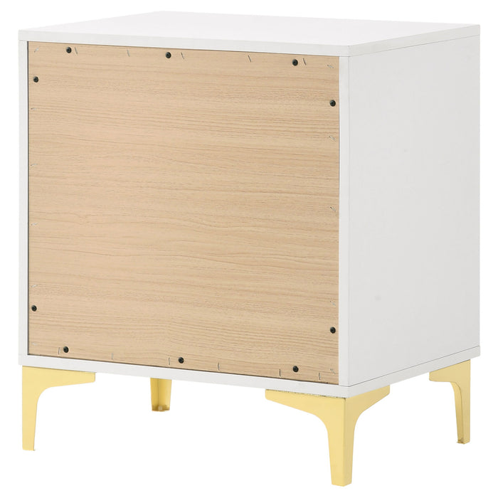 Karena - 2 Drawer Rectangular Nightstand - White