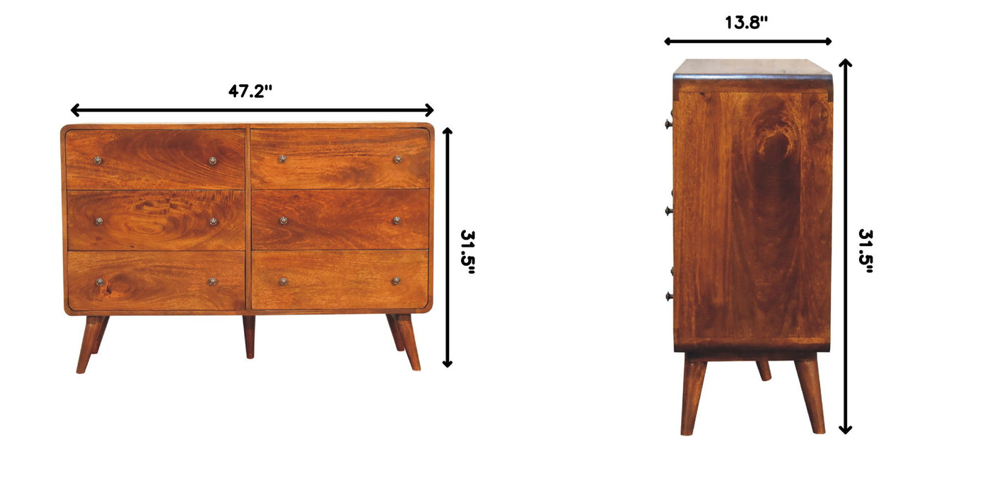 Large Curved Chest - Chestnut