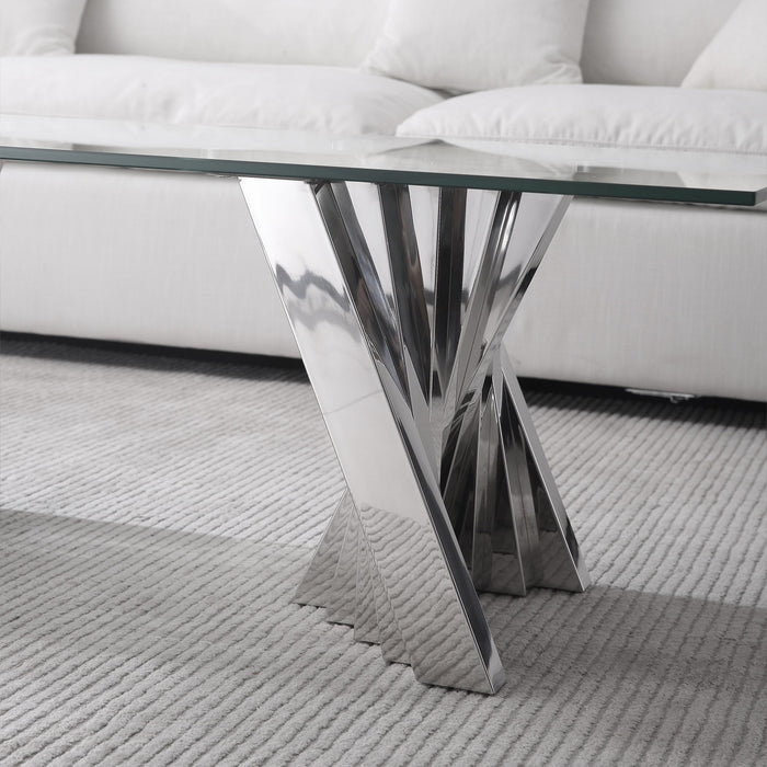 Table With Twisted Fan Shaped Legs