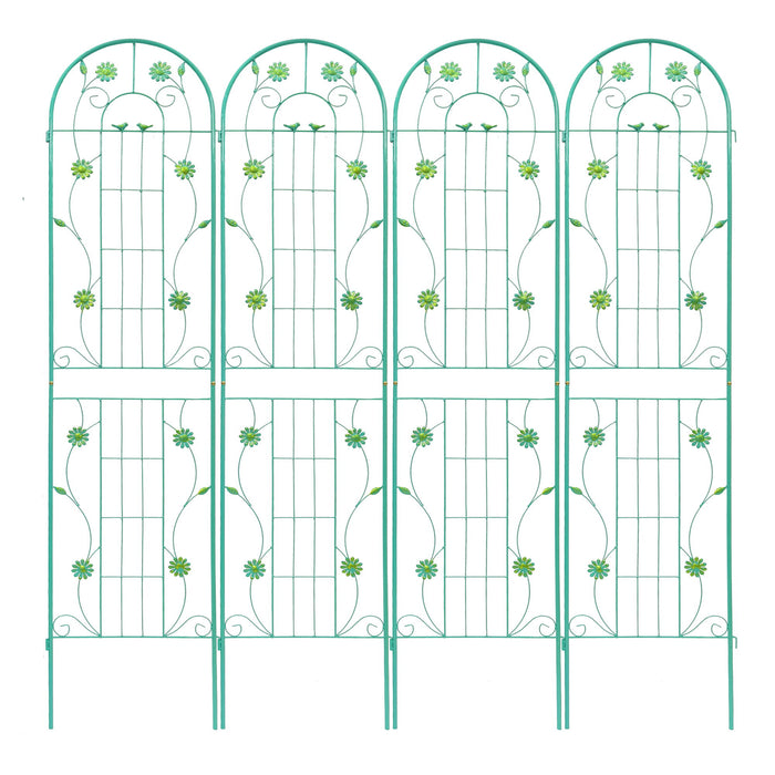 Metal Garden Trellis Rustproof Trellis For Climbing Plant Outdoor Flower Support