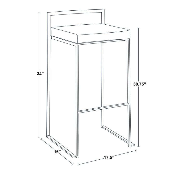 Fuji - Contemporary / Glam & Quality Construction Barstool
