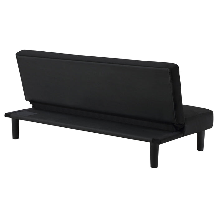 Boston - Tufted Convertible Sofa Bed Armless Design - Black