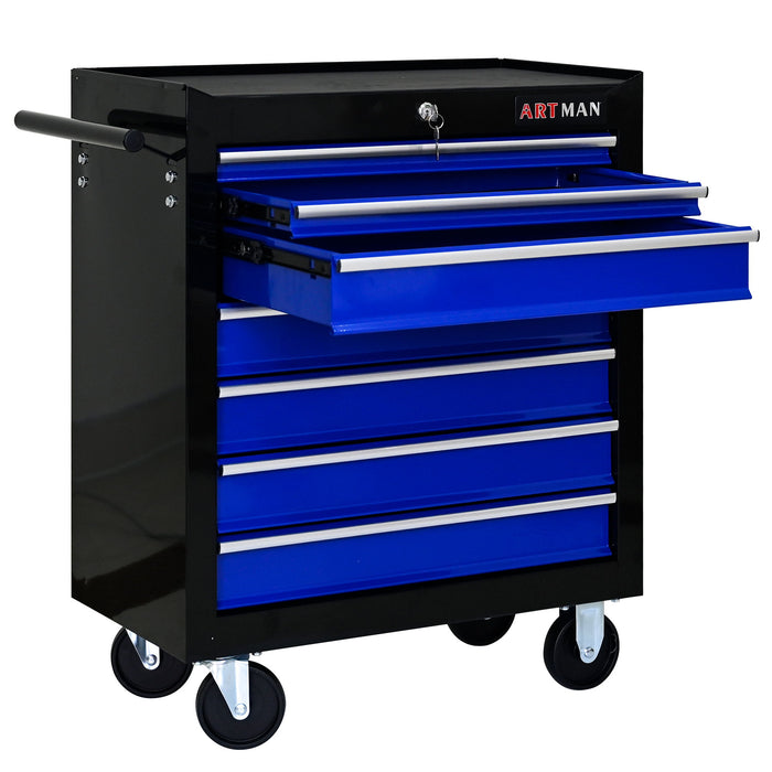 7 Drawers Multifunctional Tool Cart With Wheels