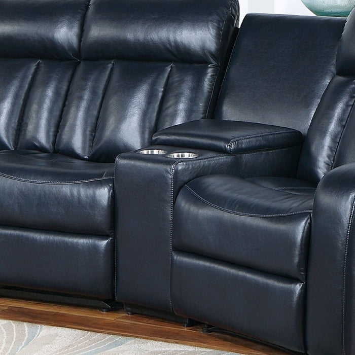 Reclining Sectional Sofa Set With Console Cup Holders USB Ports And Track Arms