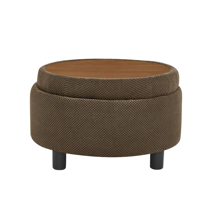 Storage Round Footstool Table Ottoman