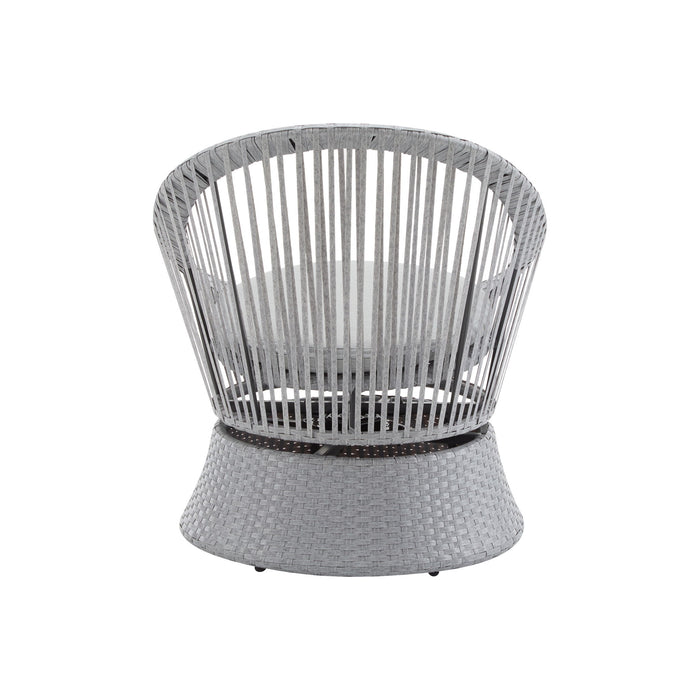 Modern Swivel Wicker Lounge Chair With Round Design