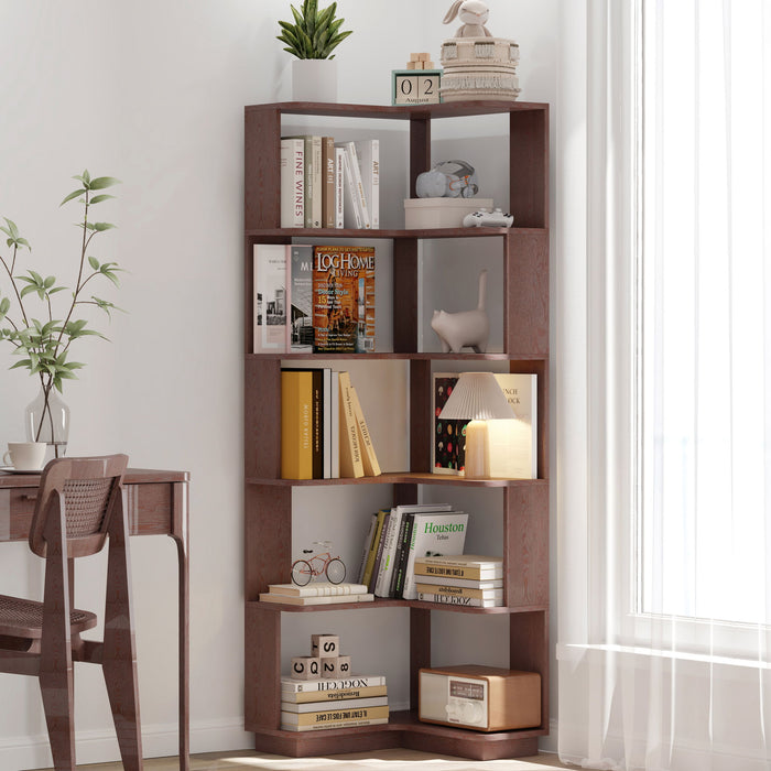 L-Shaped Corner Bookshelf