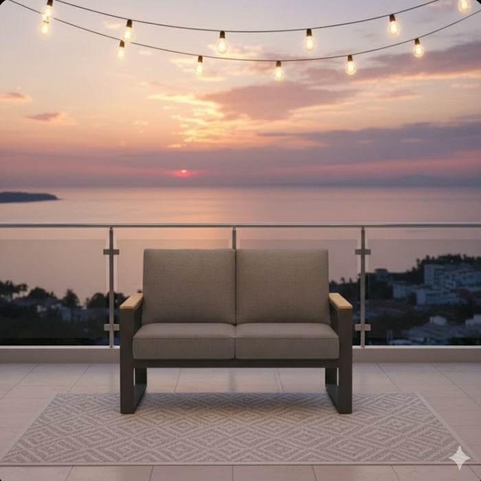 All-Weather Loveseat Sofa With Thick Cushions