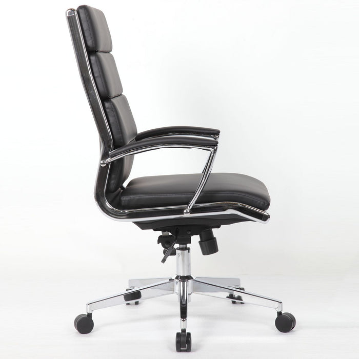 Office Chair, Breathable Mid Back Swivel Computer Chair With Foldable Armrest - Black