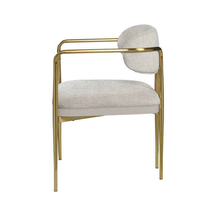 Zayn - Arm Chair (Set of 2) - Beige / Gold