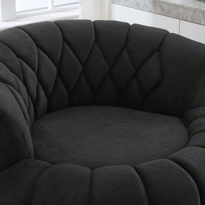 Round Swivel Accent Chair With Rotation