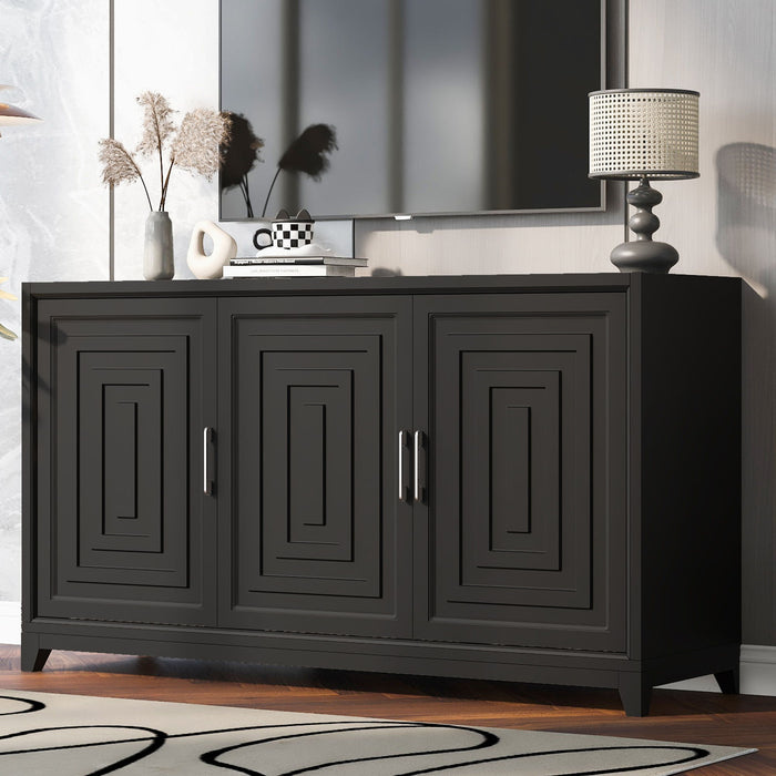 TV Stand, Media Console Cabinet With 2 Spacious Storage Space