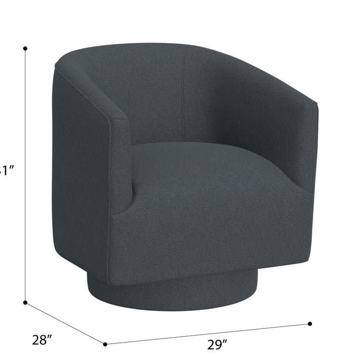 Brylee - Swivel Accent Chair - Midnight Blue