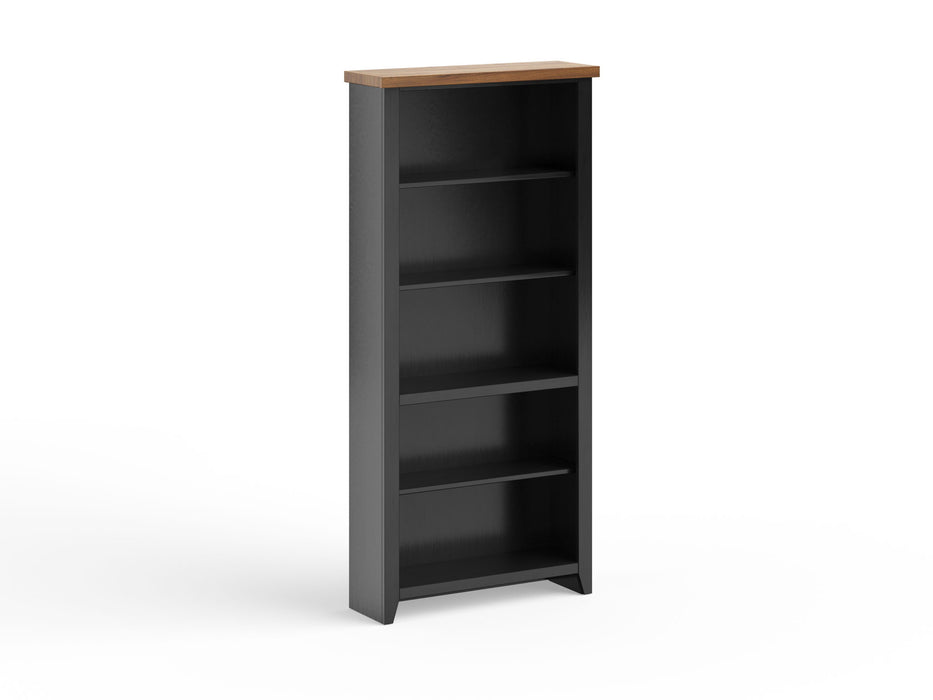 High 5 Shelf Bookcase - Black / Whiskey