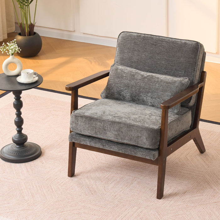Living Room Chair With Lumbar Pillow