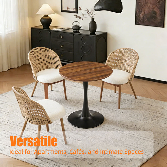 Round Dining Table With Tulip Style Base