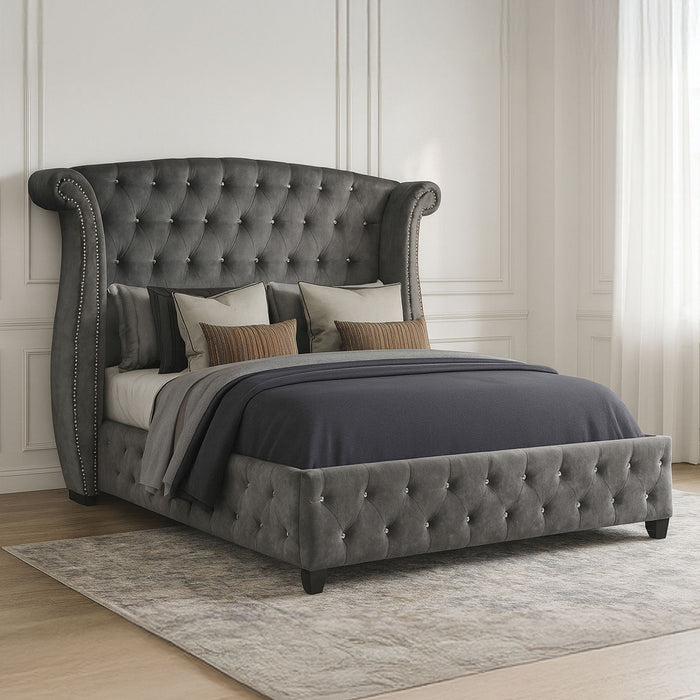 Sophia - Crystal Tufted Upholstered Bed