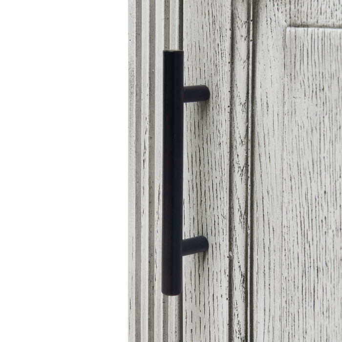 Modern Freestanding Bathroom Vanity With Ceramic Sink, Hot And Cold Faucet, 1 Door Cabinet & Open Shelf