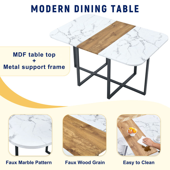 2 Tone Dining Table For Modern Minimalist And Industrial Styles