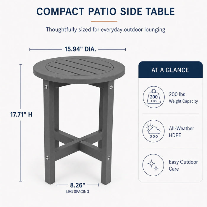 Round Outdoor Side Table