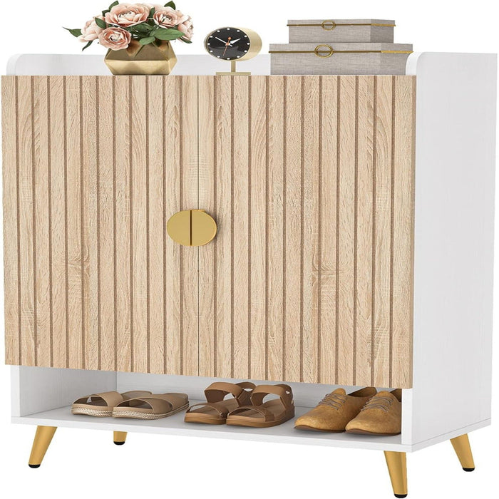 Shoe Cabinet With Doors, 7 Tier Storage Organizer