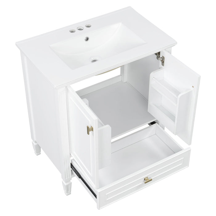 Freestanding Vanity With 1 Drawer & 2 Soft Close Doors With Door Mounted Storage