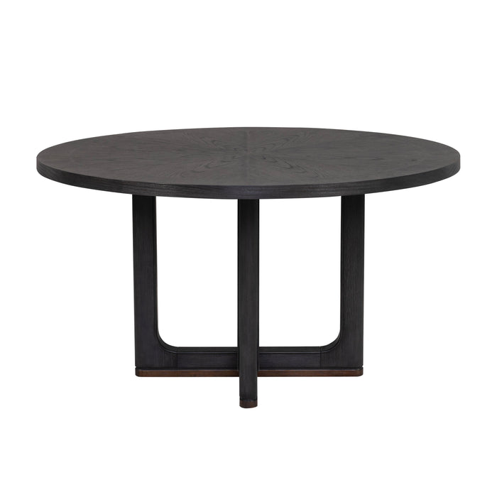 Waterfall - Round Dining Table - Deep Ebony