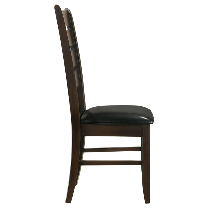 Padded Seat Side Chairs With Tapered Slats (Set of 2)