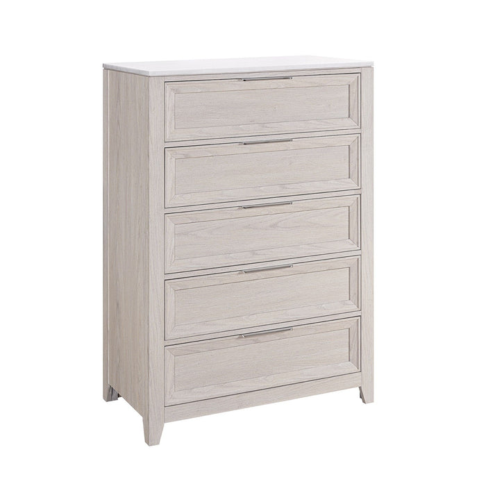 Melissa - 5 Piece Storage Bedroom Set With Padded Headboard